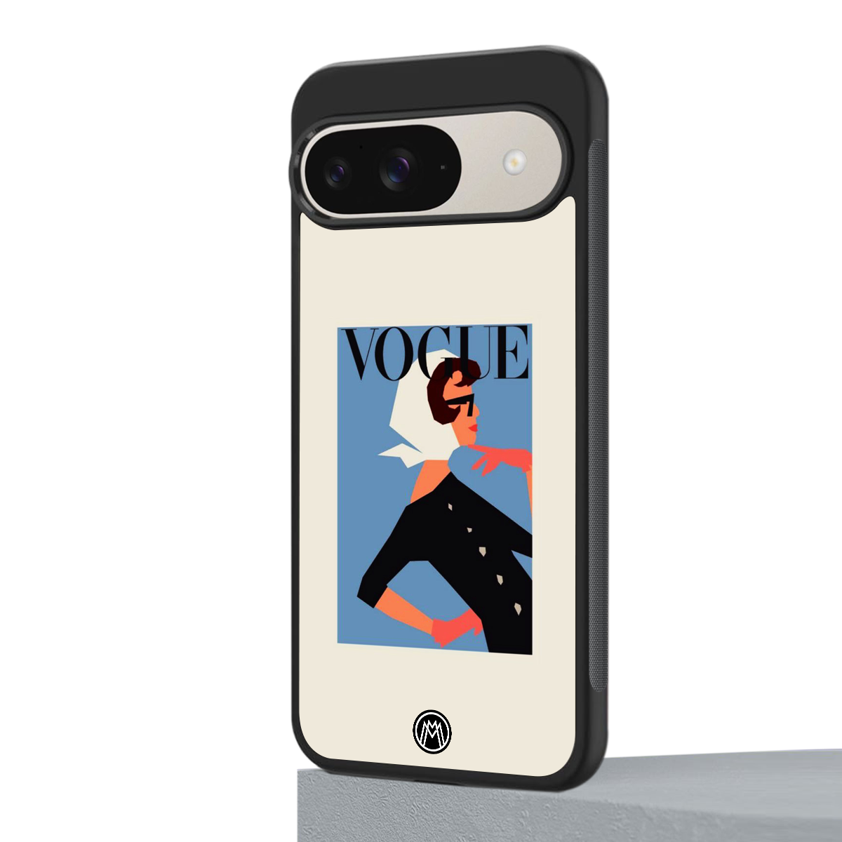 vogue lady back phone cover | glass case for google pixel 9