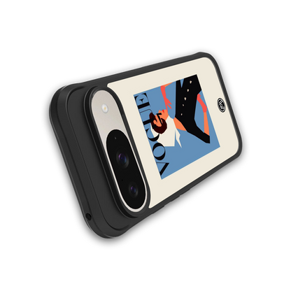 vogue lady back phone cover | glass case for google pixel 9