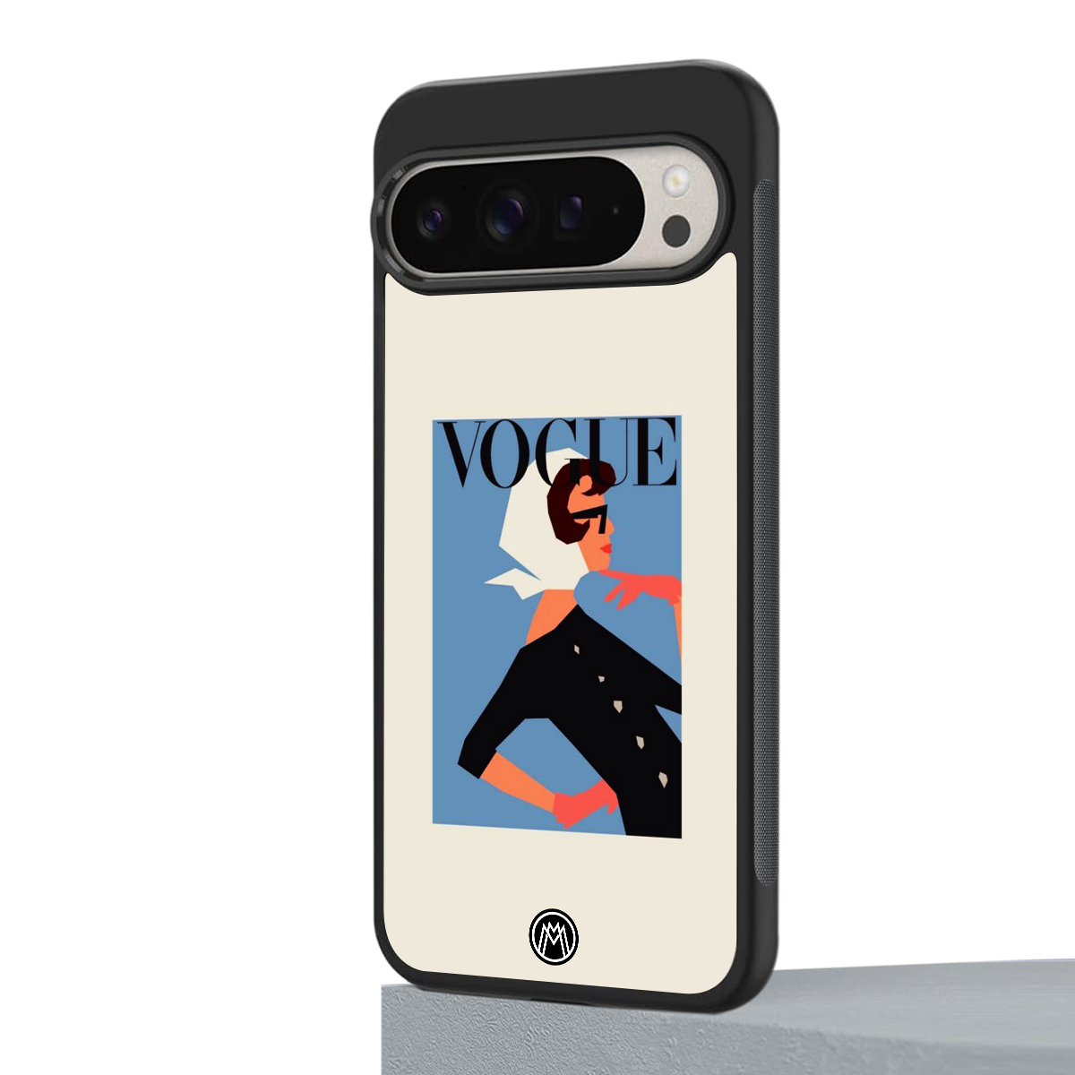 vogue lady back phone cover | glass case for google pixel 9 pro