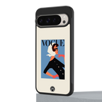vogue lady back phone cover | glass case for google pixel 9 pro xl