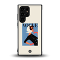 vogue lady back phone cover | glass case for samsung galaxy s24 ultra