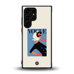 vogue lady back phone cover | glass case for samsung galaxy s24 ultra
