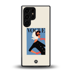 vogue lady back phone cover | glass case for samsung galaxy s25 ultra