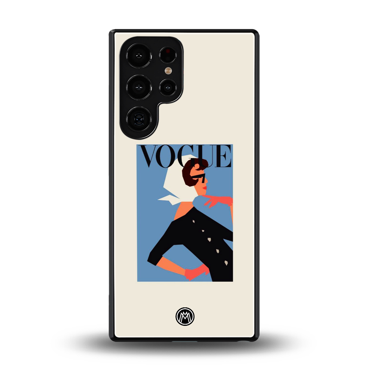 vogue lady back phone cover | glass case for samsung galaxy s25 ultra