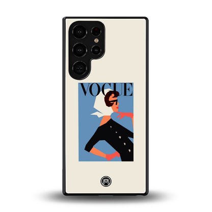 vogue lady back phone cover | glass case for samsung galaxy s25 ultra