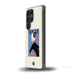 vogue lady back phone cover | glass case for samsung galaxy s25 ultra