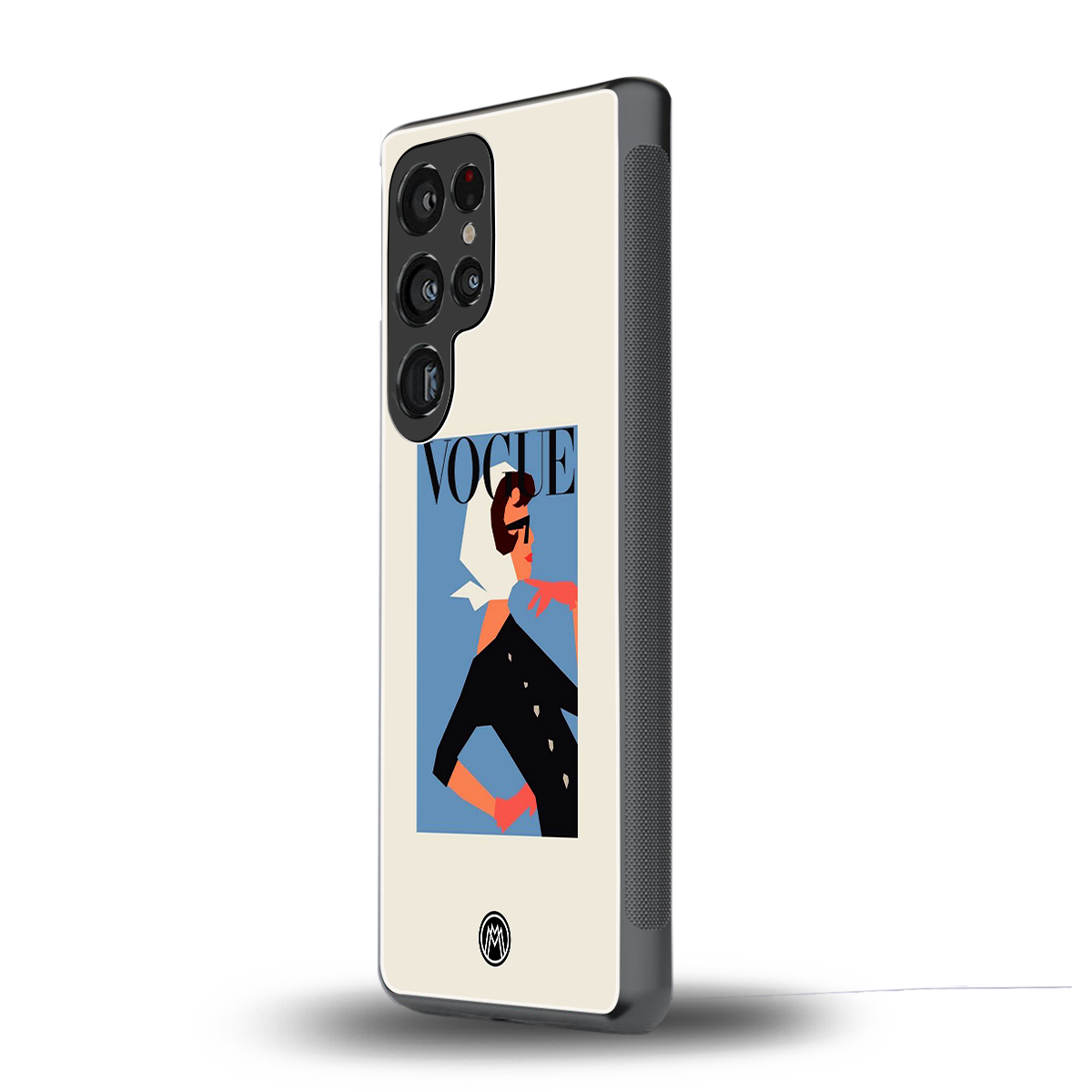 vogue lady back phone cover | glass case for samsung galaxy s25 ultra