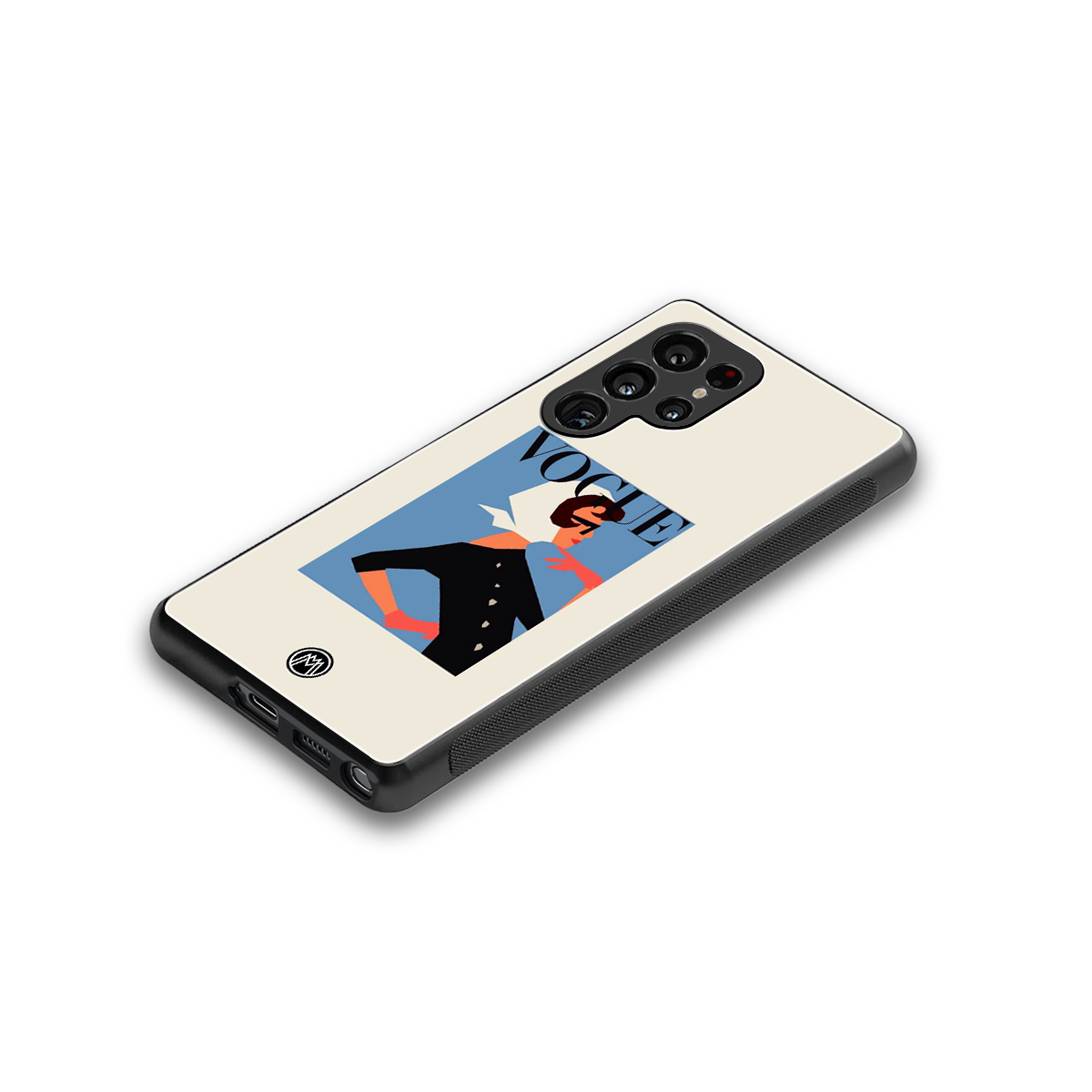 vogue lady back phone cover | glass case for samsung galaxy s25 ultra