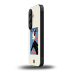 vogue lady back phone cover | glass case for samsung galaxy s24 plus