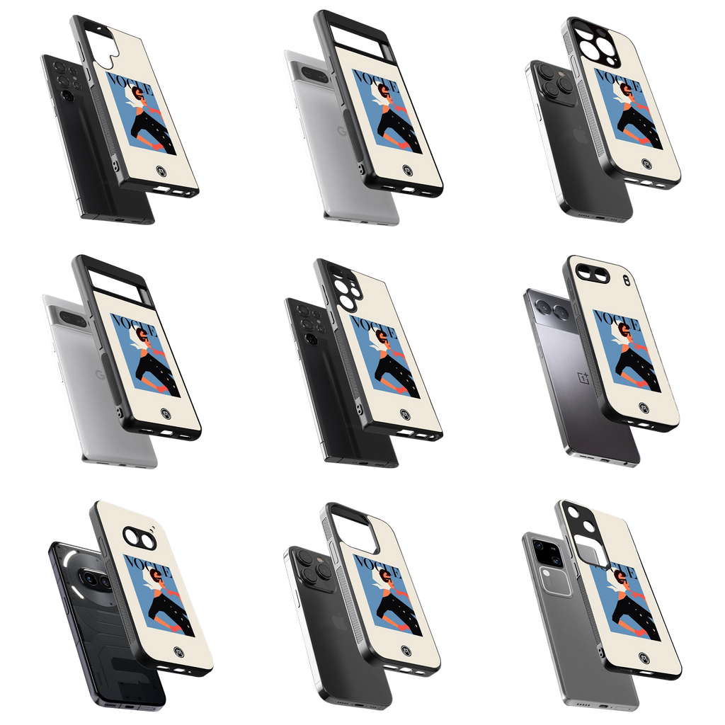 Durable Glass Back Mobile Case for iPhone, Samsung, OnePlus, Google Pixel, Redmi, Vivo, Oppo