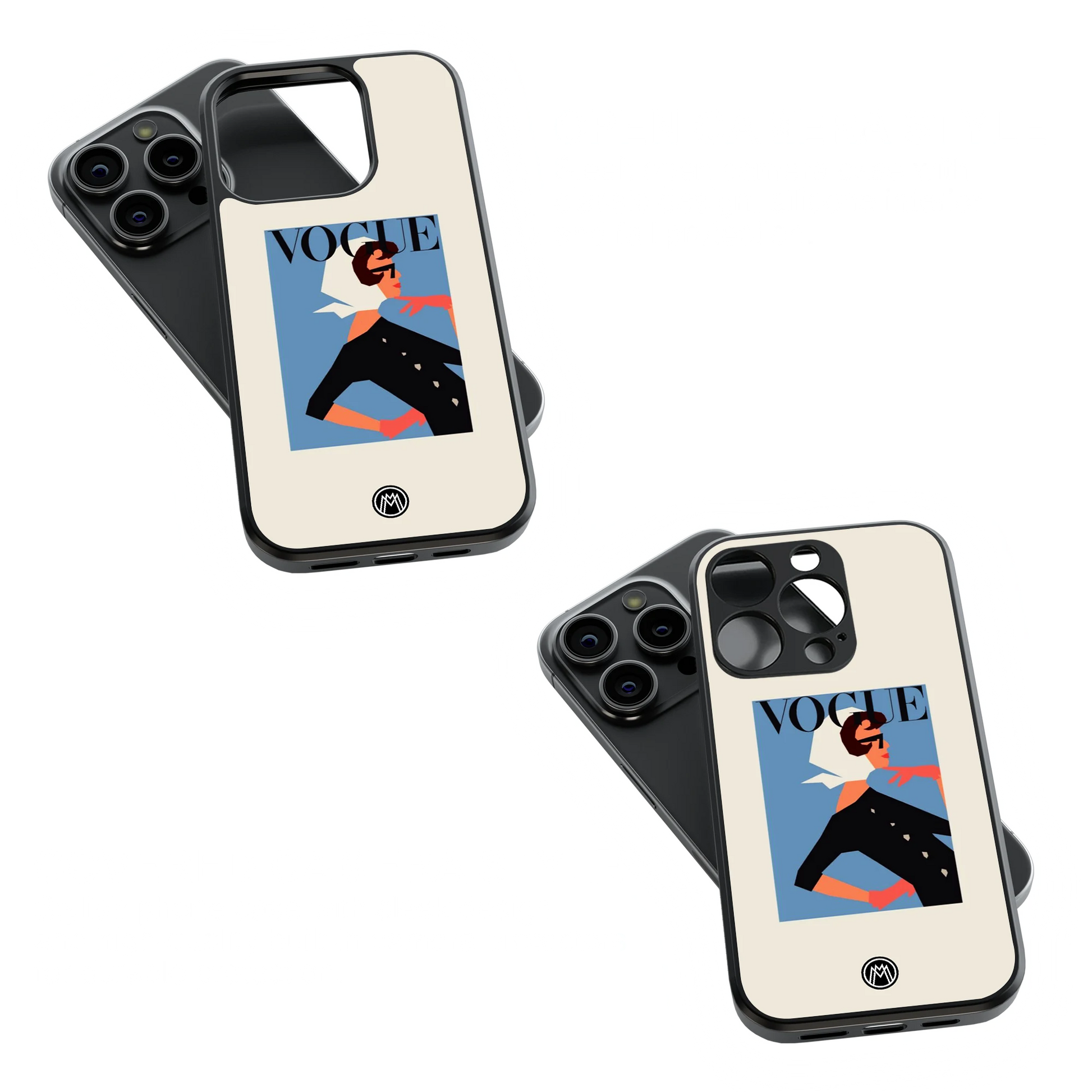 Trendy Glass Back Mobile Case for iPhone, Samsung, Redmi, OnePlus, Google Pixel, Motorola