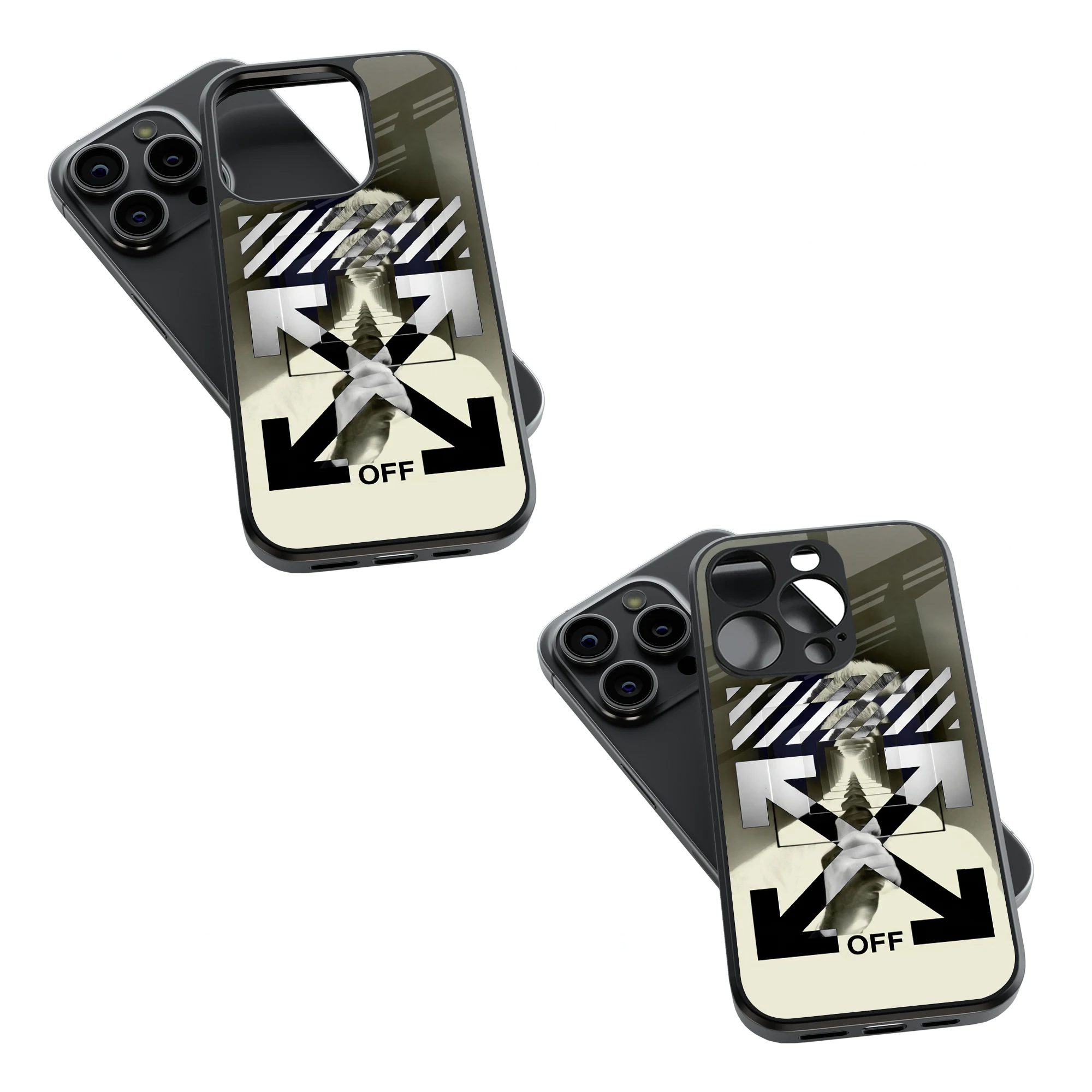 Trendy Glass Back Mobile Case for iPhone, Samsung, Redmi, OnePlus, Google Pixel, Motorola