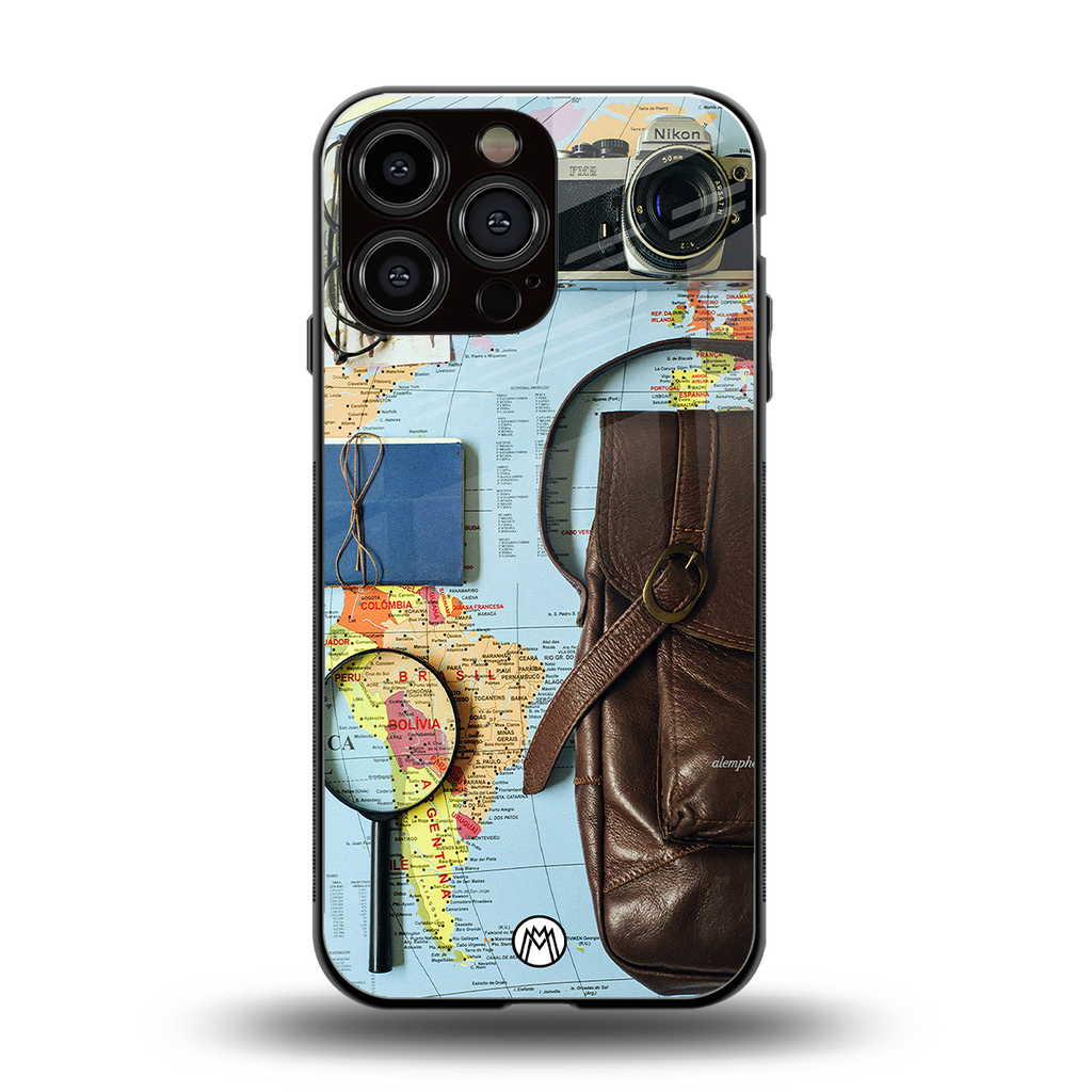 wanderlust back phone cover | glass case for iphone 13 pro max