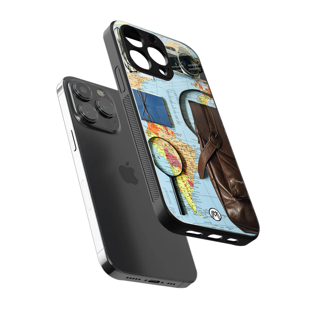 wanderlust back phone cover | glass case for iphone 13 pro max