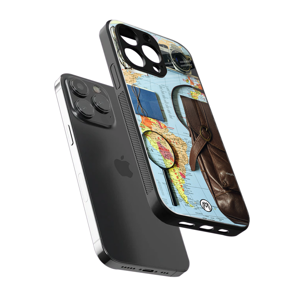 wanderlust back phone cover | glass case for iphone 13 pro