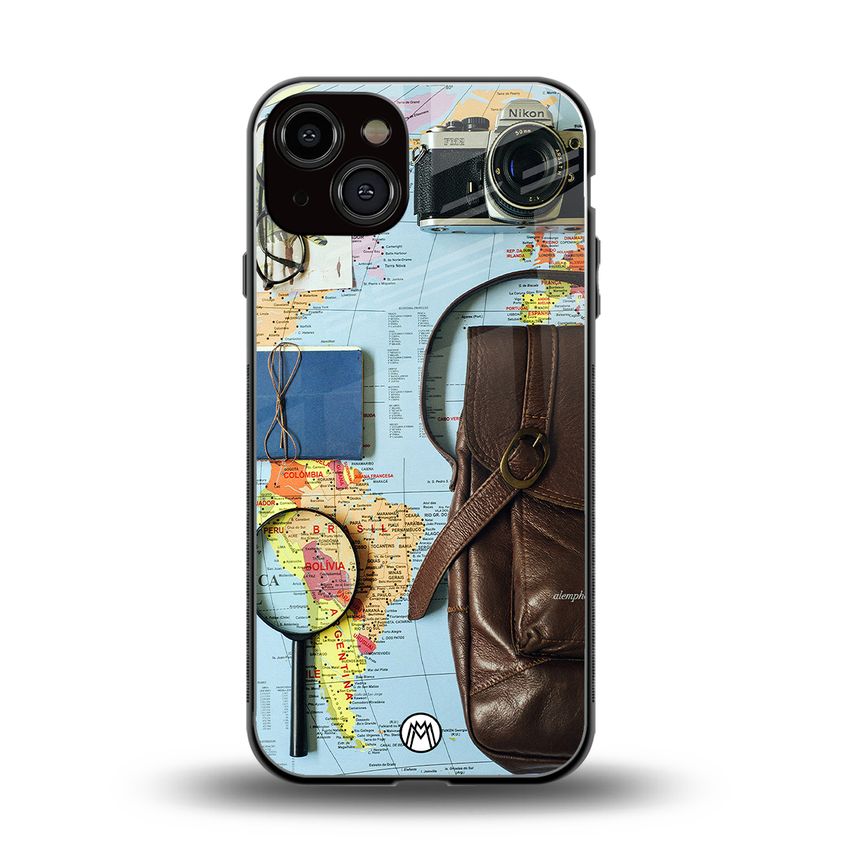 wanderlust back phone cover | glass case for iphone 13