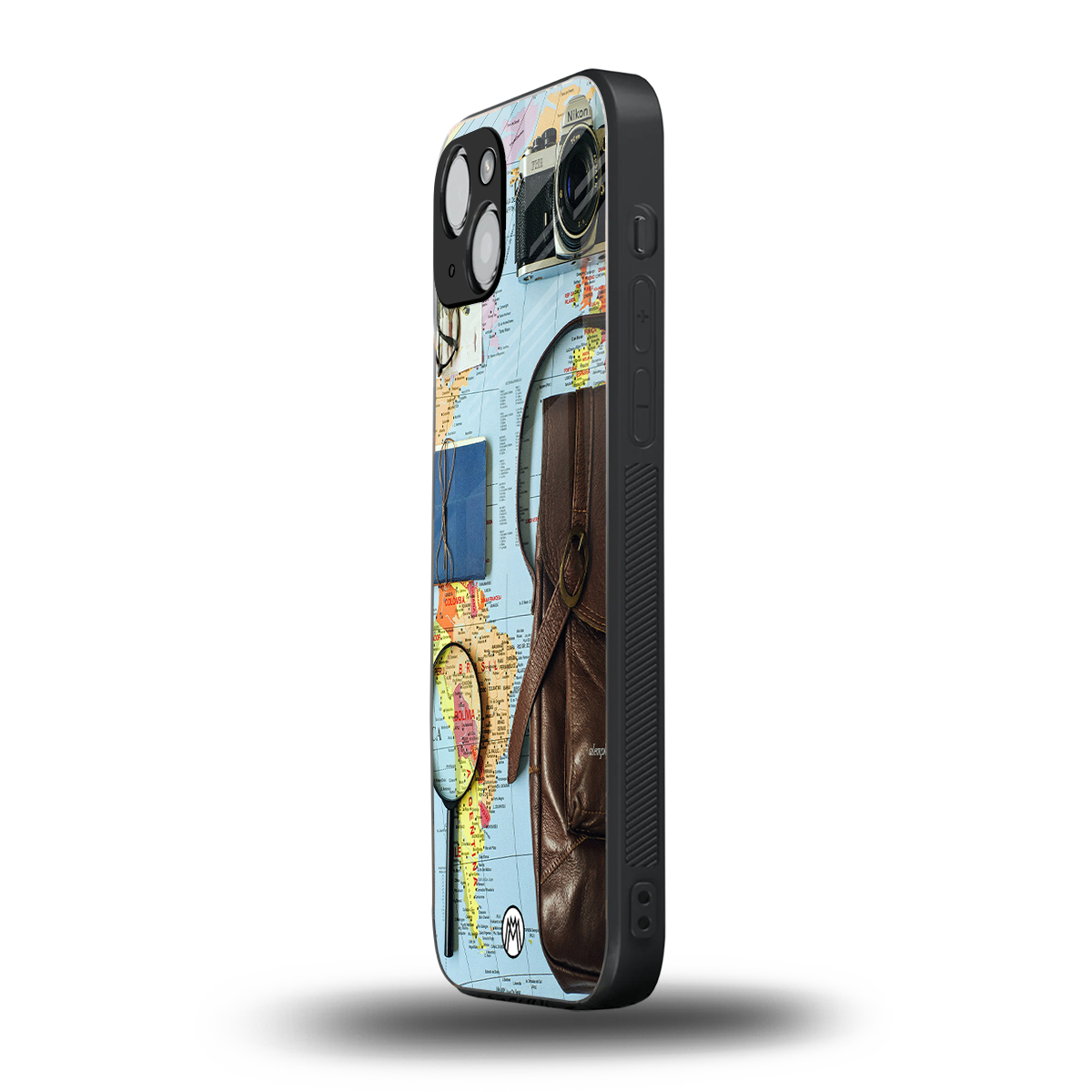 wanderlust back phone cover | glass case for iphone 15 plus