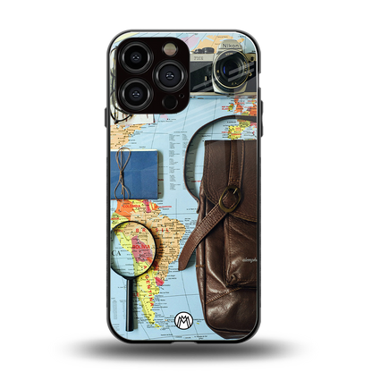 wanderlust back phone cover | glass case for iphone 14 pro max