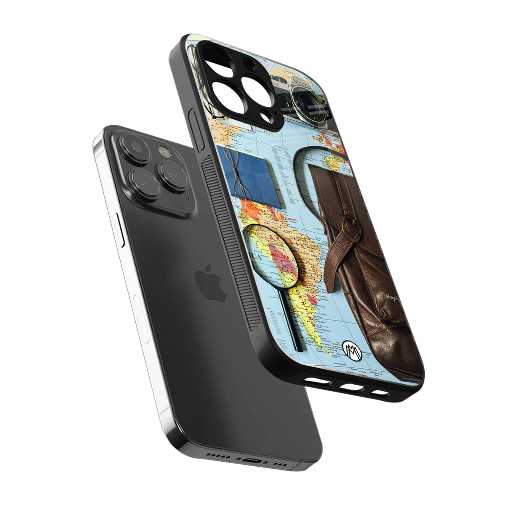 wanderlust back phone cover | glass case for iphone 14 pro max