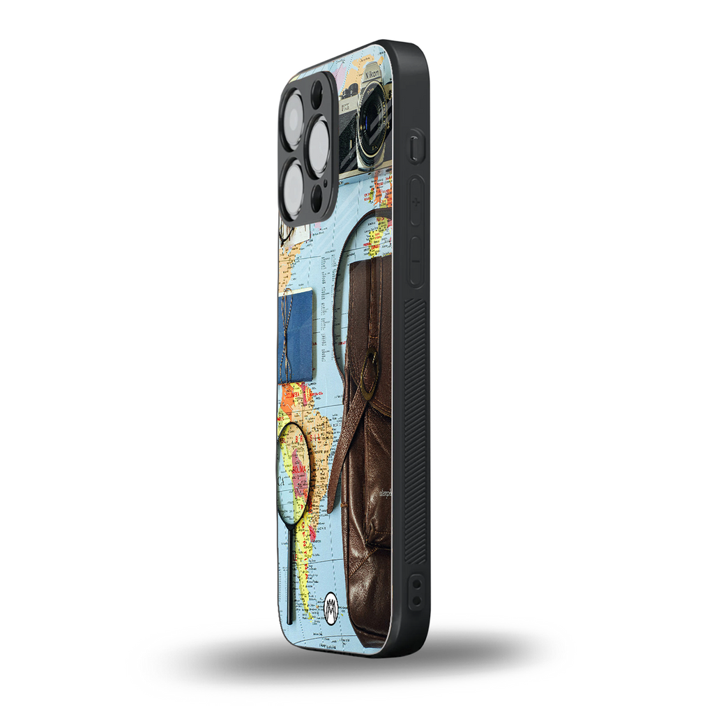 wanderlust back phone cover | glass case for iphone 14 pro max