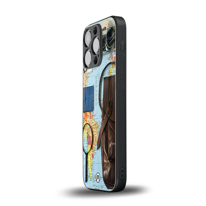 wanderlust back phone cover | glass case for iphone 14 pro