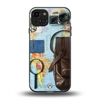 wanderlust back phone cover | glass case for iphone 15