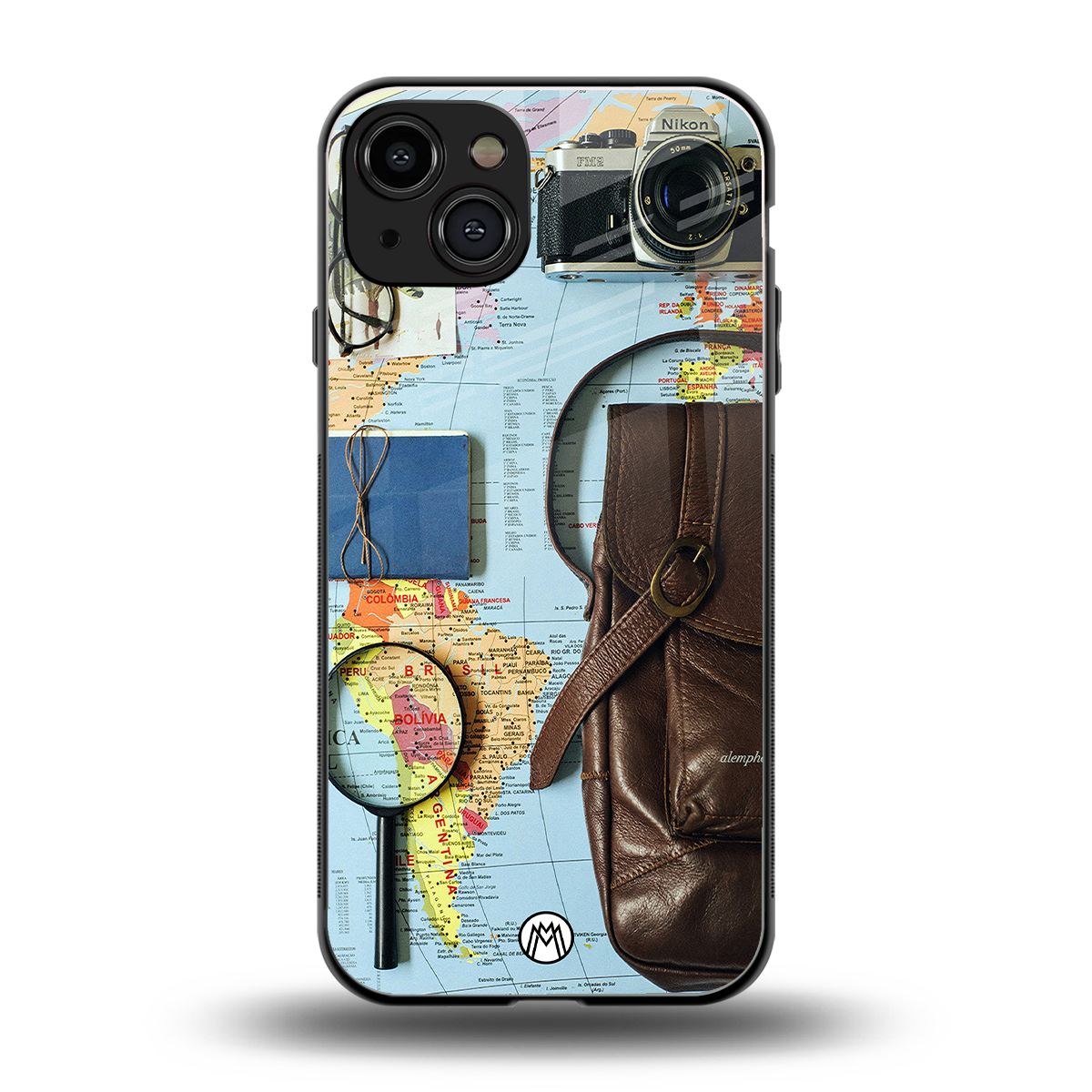 wanderlust back phone cover | glass case for iphone 15