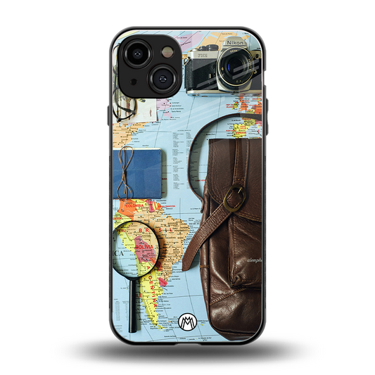 wanderlust back phone cover | glass case for iphone 14