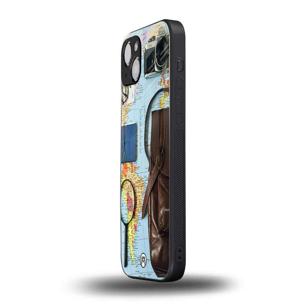 wanderlust back phone cover | glass case for iphone 15