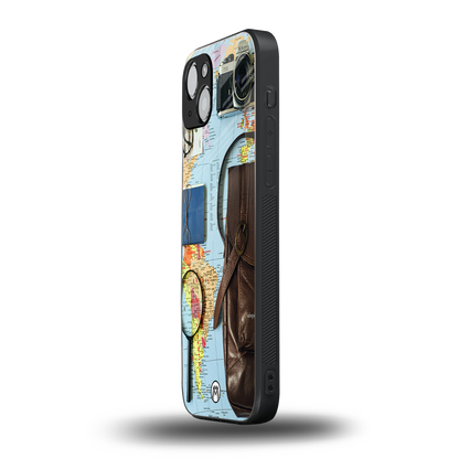 wanderlust back phone cover | glass case for iphone 15