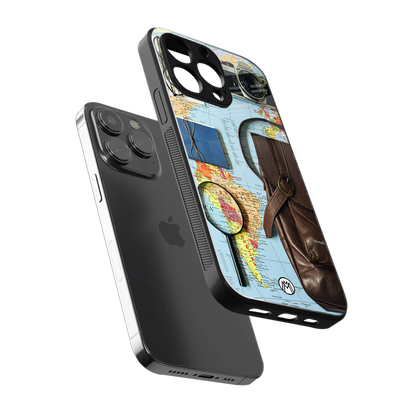 wanderlust back phone cover | glass case for iphone 14 pro