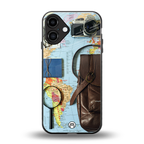 wanderlust back phone cover | glass case for iphone 16 plus