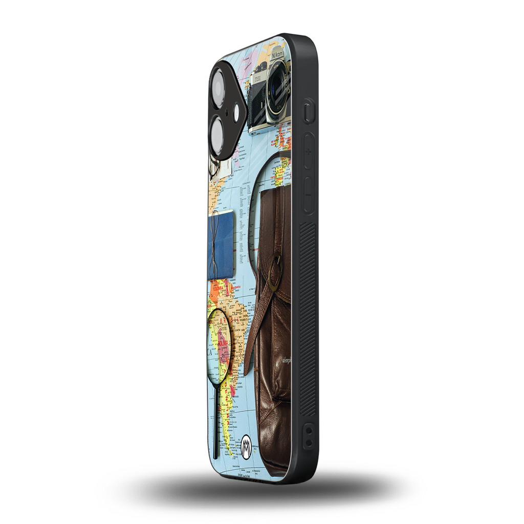 wanderlust back phone cover | glass case for iphone 16 plus