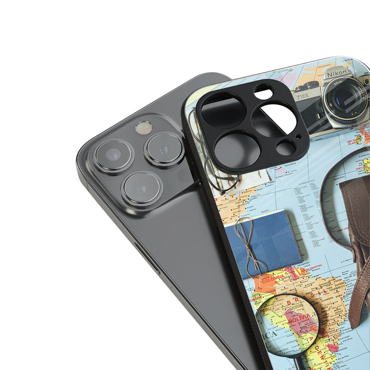 wanderlust back phone cover | glass case for iphone 14 pro max