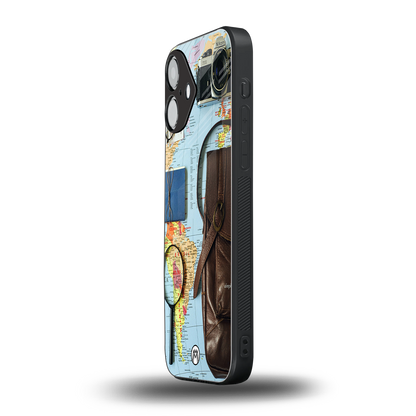 wanderlust back phone cover | glass case for iphone 16