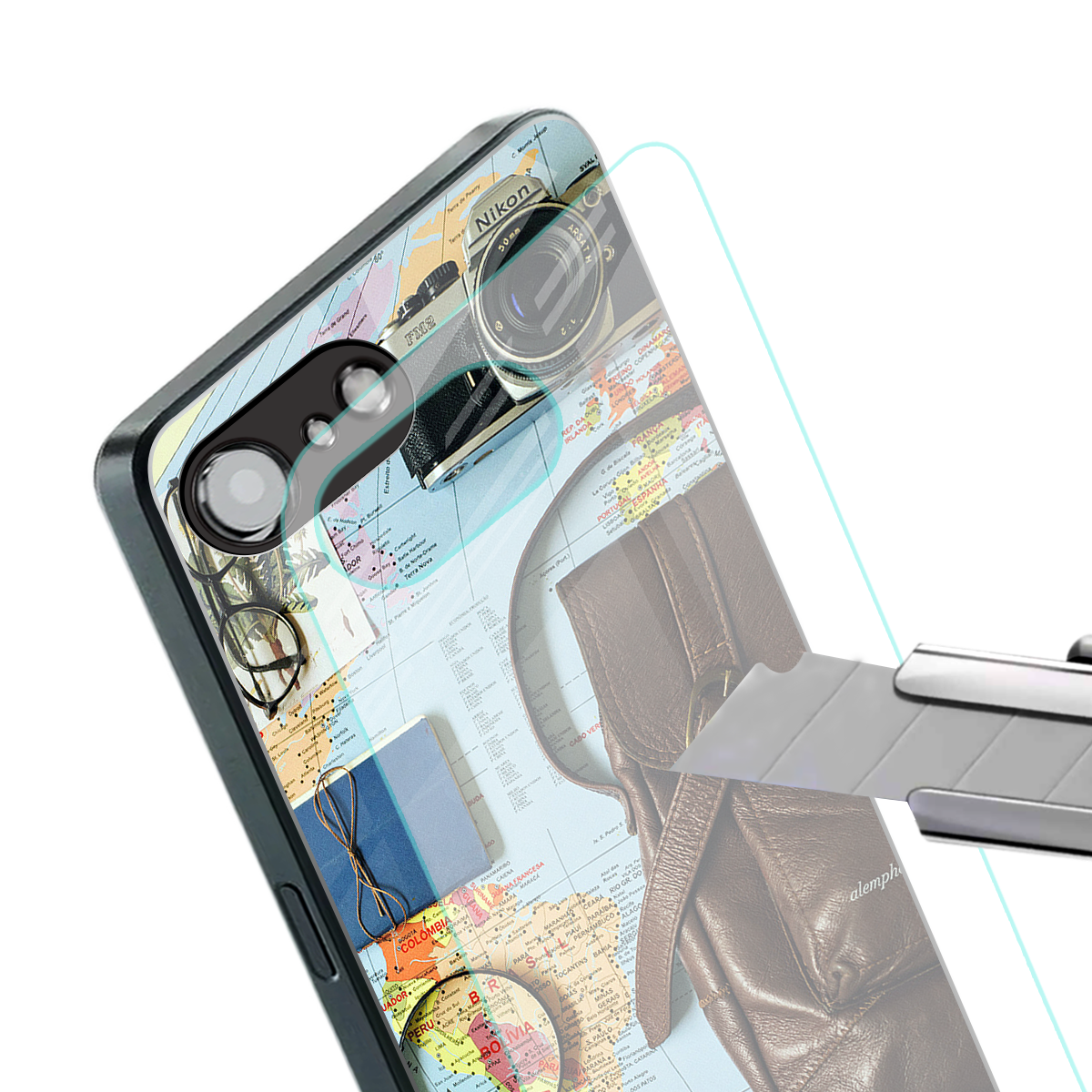 wanderlust back phone cover | glass case for iphone 16e