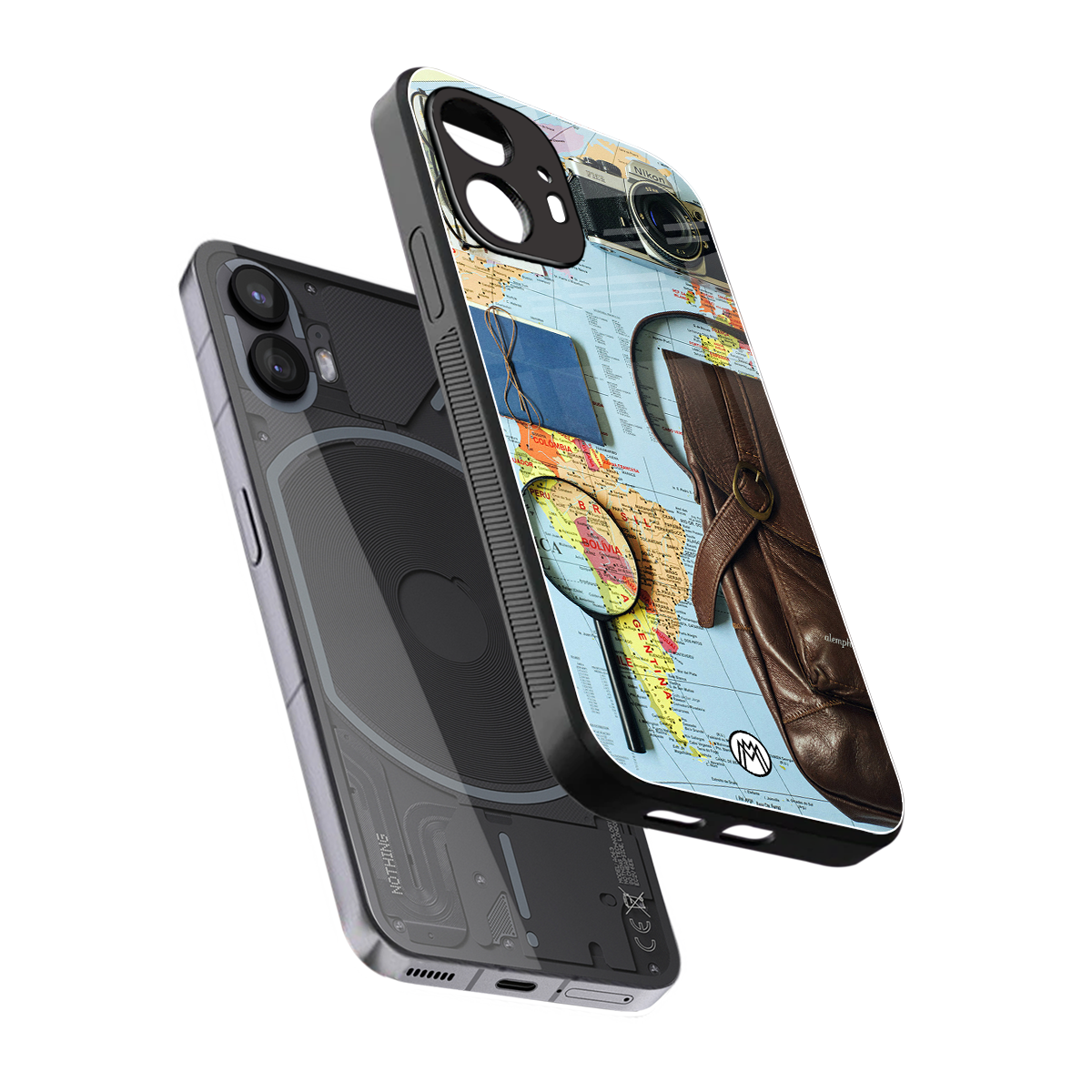 wanderlust back phone cover | glass case for nothing phone 2