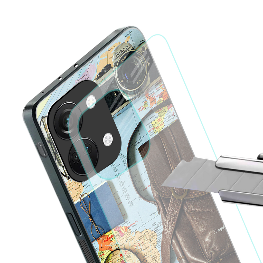 wanderlust back phone cover | glass case for oneplus nord 3