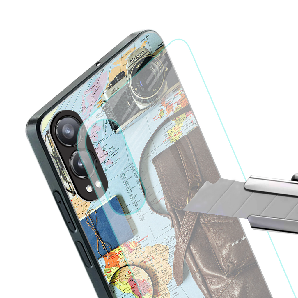 wanderlust back phone cover | glass case for oneplus nord ce 4 lite