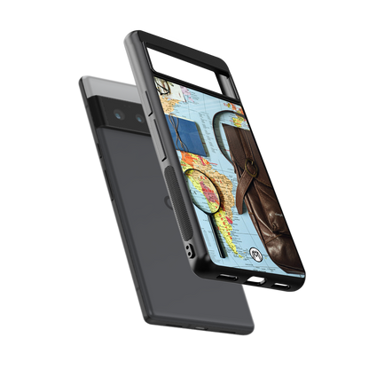 wanderlust back phone cover | glass case for google pixel 6 pro