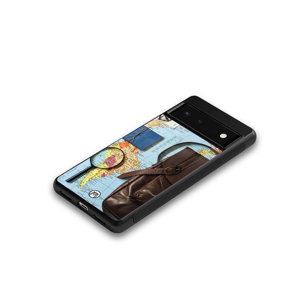 wanderlust back phone cover | glass case for google pixel 6