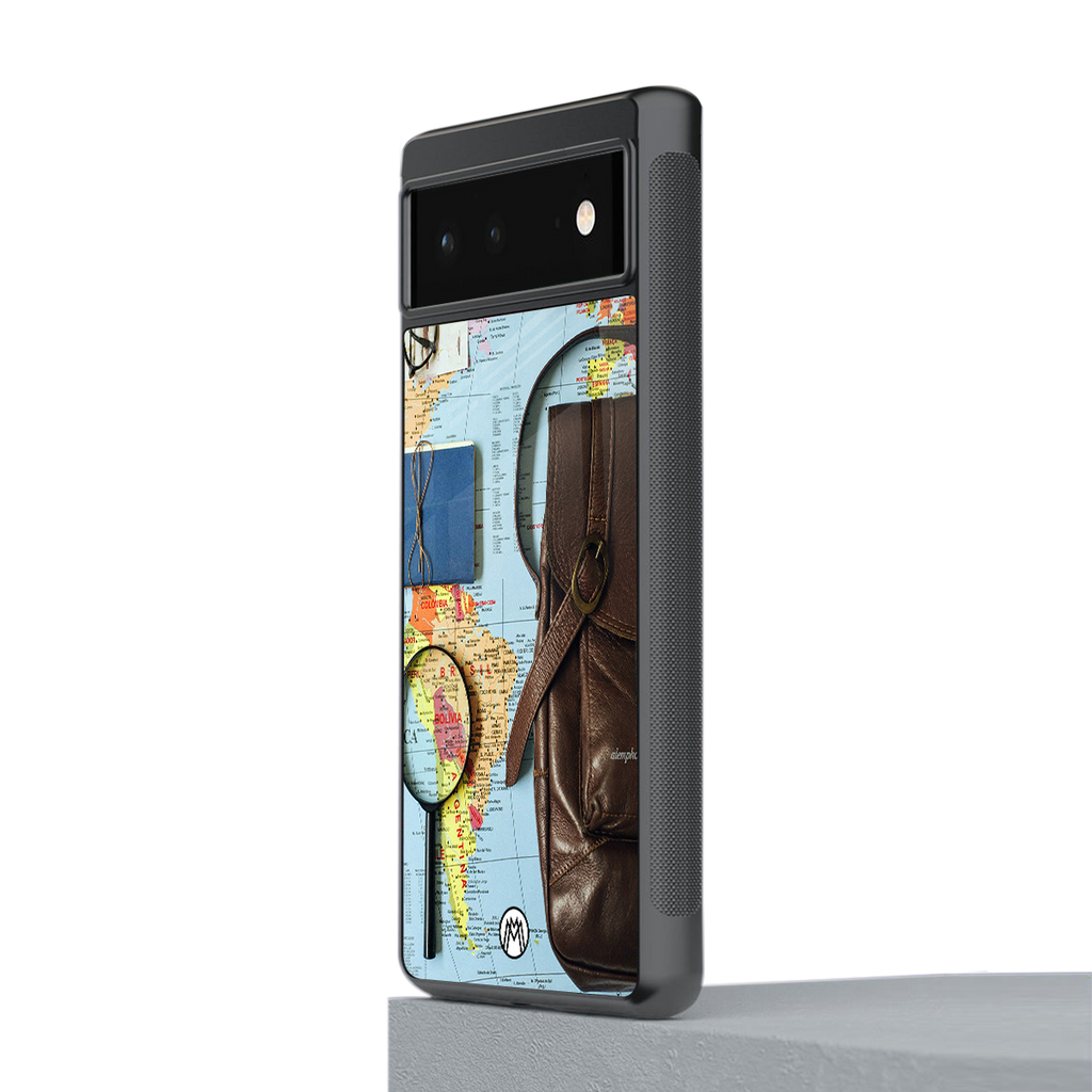 wanderlust back phone cover | glass case for google pixel 6