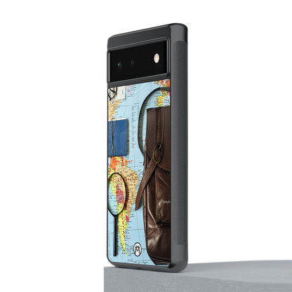 wanderlust back phone cover | glass case for Google Pixel 6A