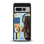 wanderlust back phone cover | glass case for google pixel 7 pro