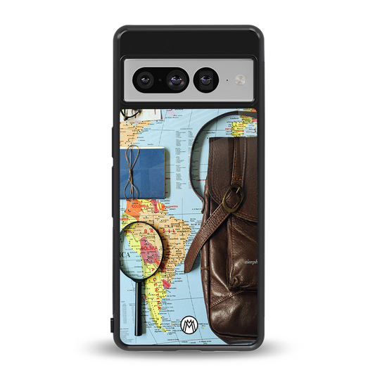 wanderlust back phone cover | glass case for google pixel 7 pro