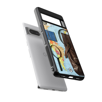wanderlust back phone cover | glass case for google pixel 7 pro