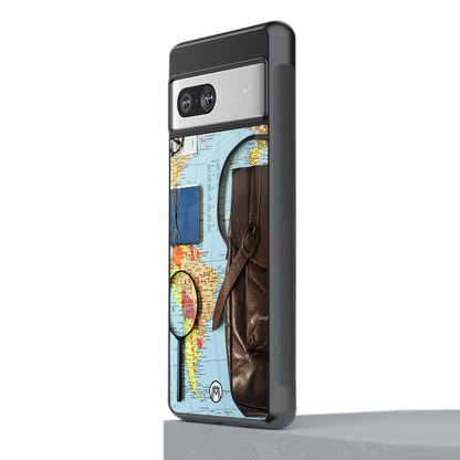 wanderlust back phone cover | glass case for Google Pixel 7A