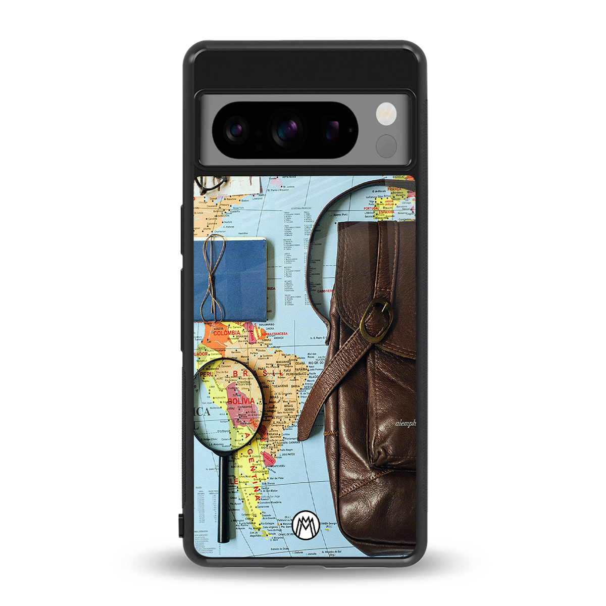 wanderlust back phone cover | glass case for google pixel 8 pro