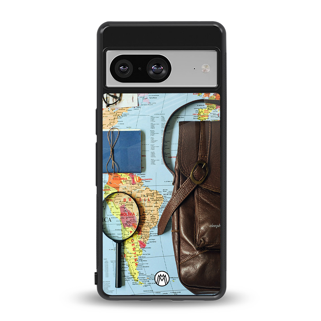 wanderlust back phone cover | glass case for Google Pixel 8