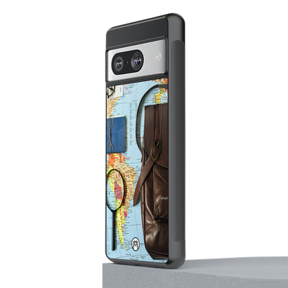 wanderlust back phone cover | glass case for Google Pixel 8